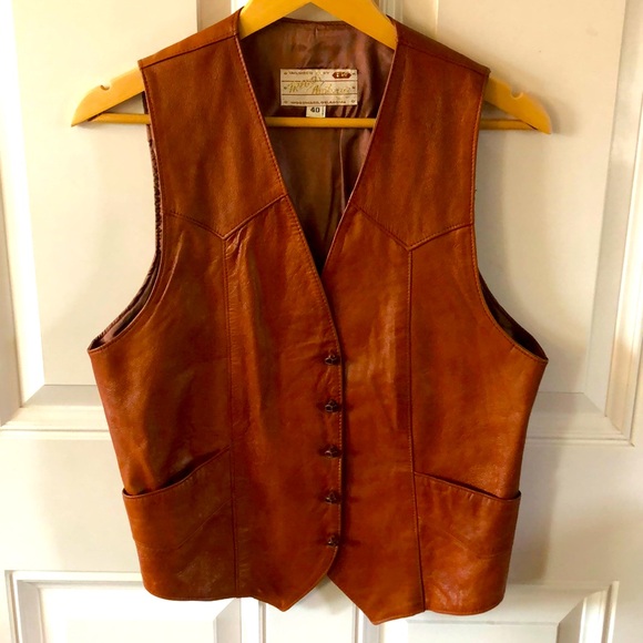 Vintage leather Tregos Westwear Vest - Picture 1 of 10